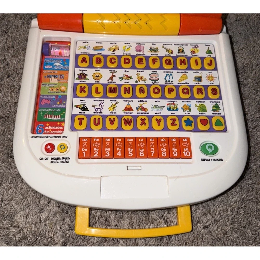 Kids‎ Kool Toyz Talking Bilingual Power Laptop Educational Learning Works